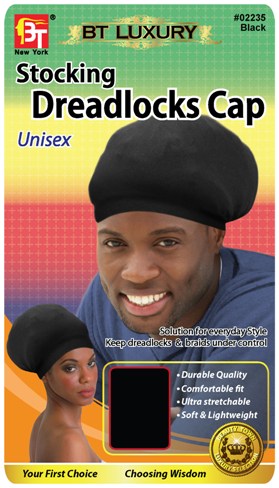 STOCKING DREADLOCKS CAP UNISEX-BLACK 